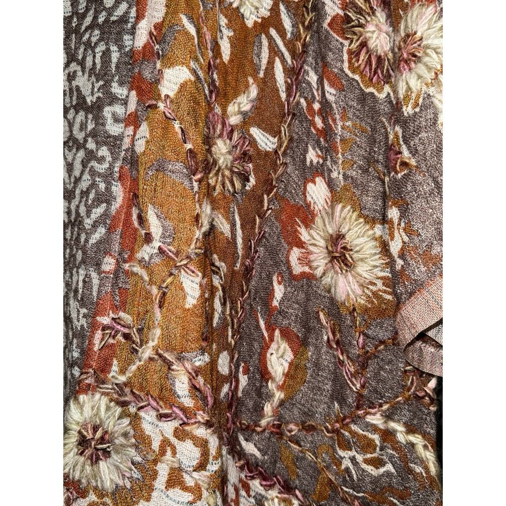 Soft Surroundings Pasha Pumpkin Wool Leopard Print Cardigan Womens Sz X/XL - Picture 6 of 7